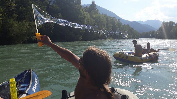 Bootfahren auf der Drau